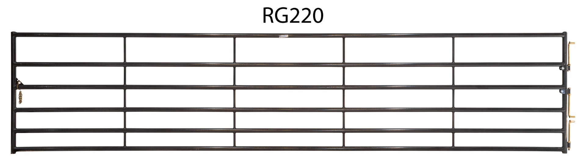 RG220GY Bull Gate, 20 ft W Gate, 50-1/2 in H Gate, 16 ga Frame, Tube/Channel, Steel Frame, Gray, Powder Coated