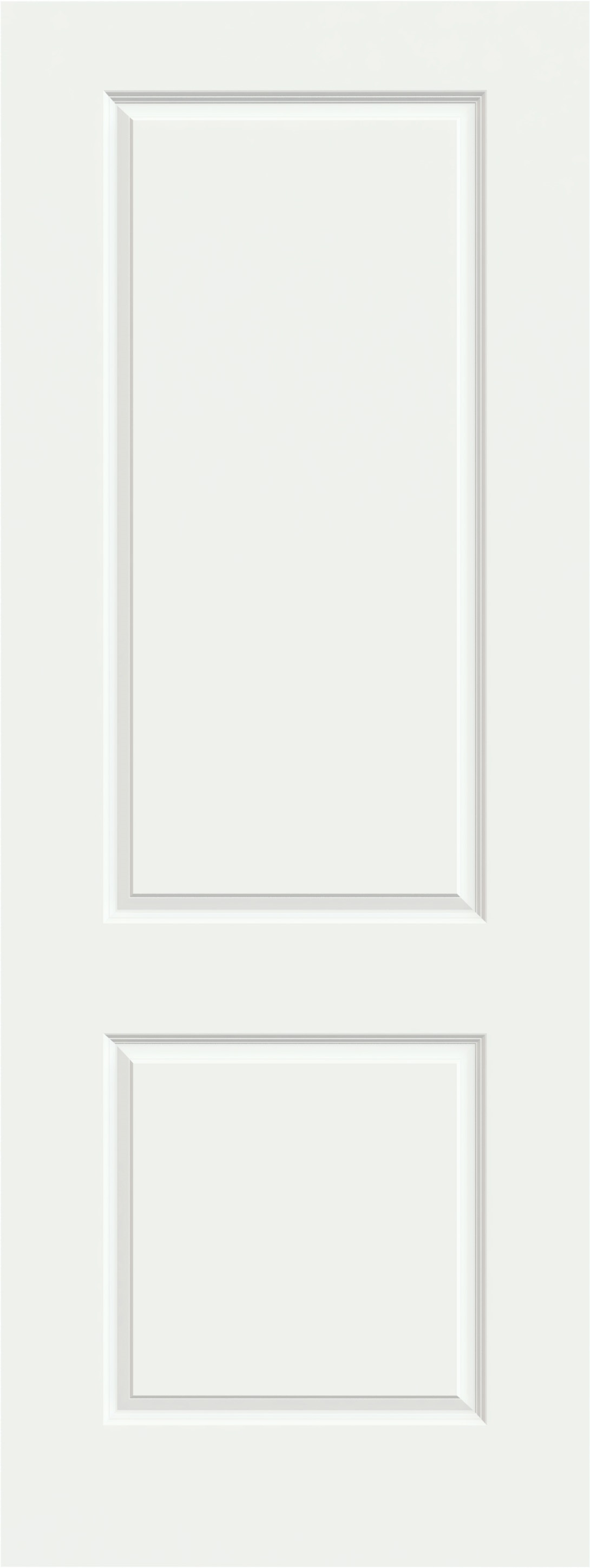 30 in x 96 in, Carrara, 2 Panel Square, Primed , Smooth, Hollow Core, Interior Single Prehung Door, Right Hand, Black Hinges
