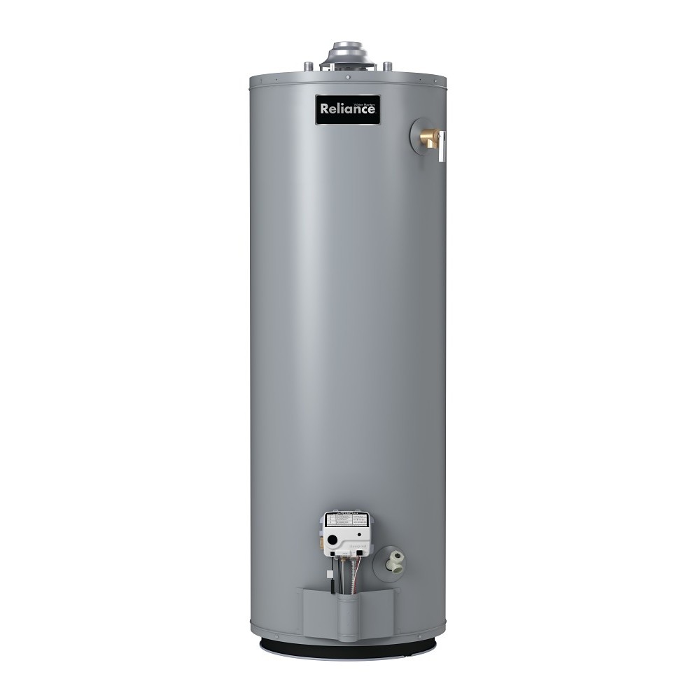 6 40 NOCT Gas Water Heater, Natural Gas, 40 gal Tank, 65 gph, 35500 Btu BTU, 0.61 Energy Efficiency