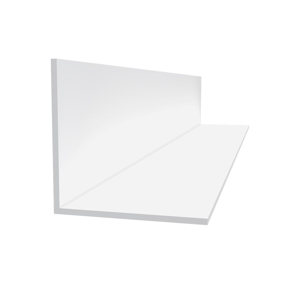TCT12OC10 PVC Small Outside Corner Trim, 1-1/4 in Width x 10 ft Length, White