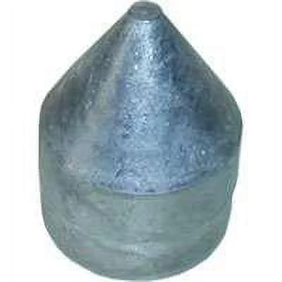 042232 Bullet Top, 2-3/8 in Dia, Plain, Aluminum, Galvanized