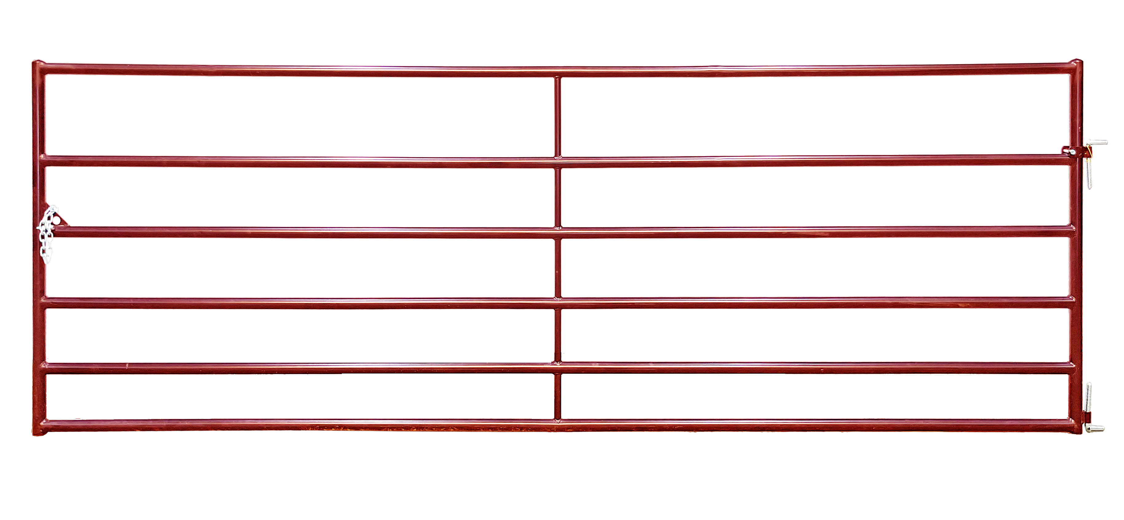 RG04RD Economy Gate, 4 ft W Gate, 50-1/2 in H Gate, 20 ga Frame Tube/Channel, 22 ga Rails, Red