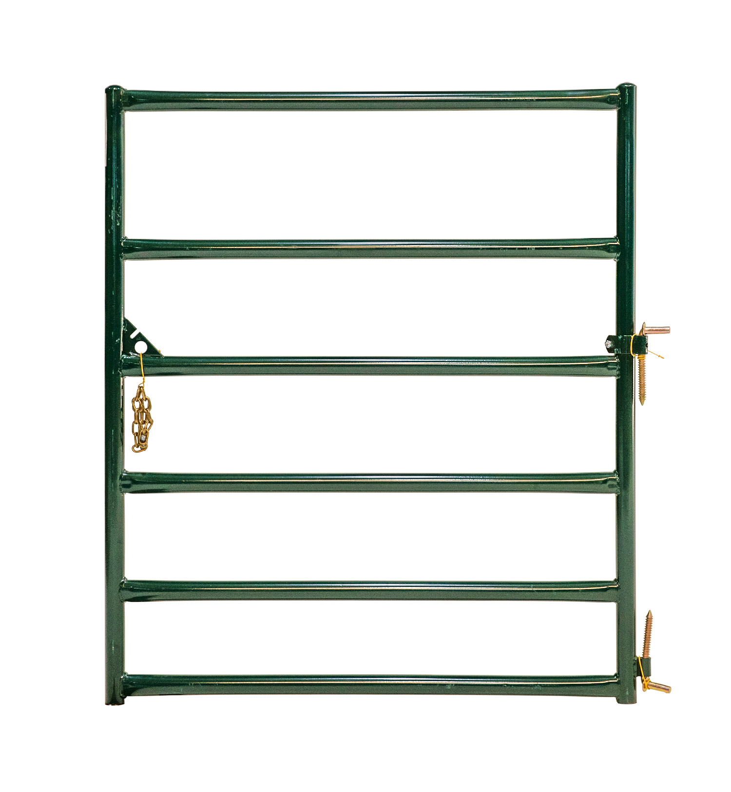 RG06GN Economy Gate, 6 ft W Gate, 50-1/2 in H Gate, 20 ga Frame Tube/Channel, 22 ga Rails, Green