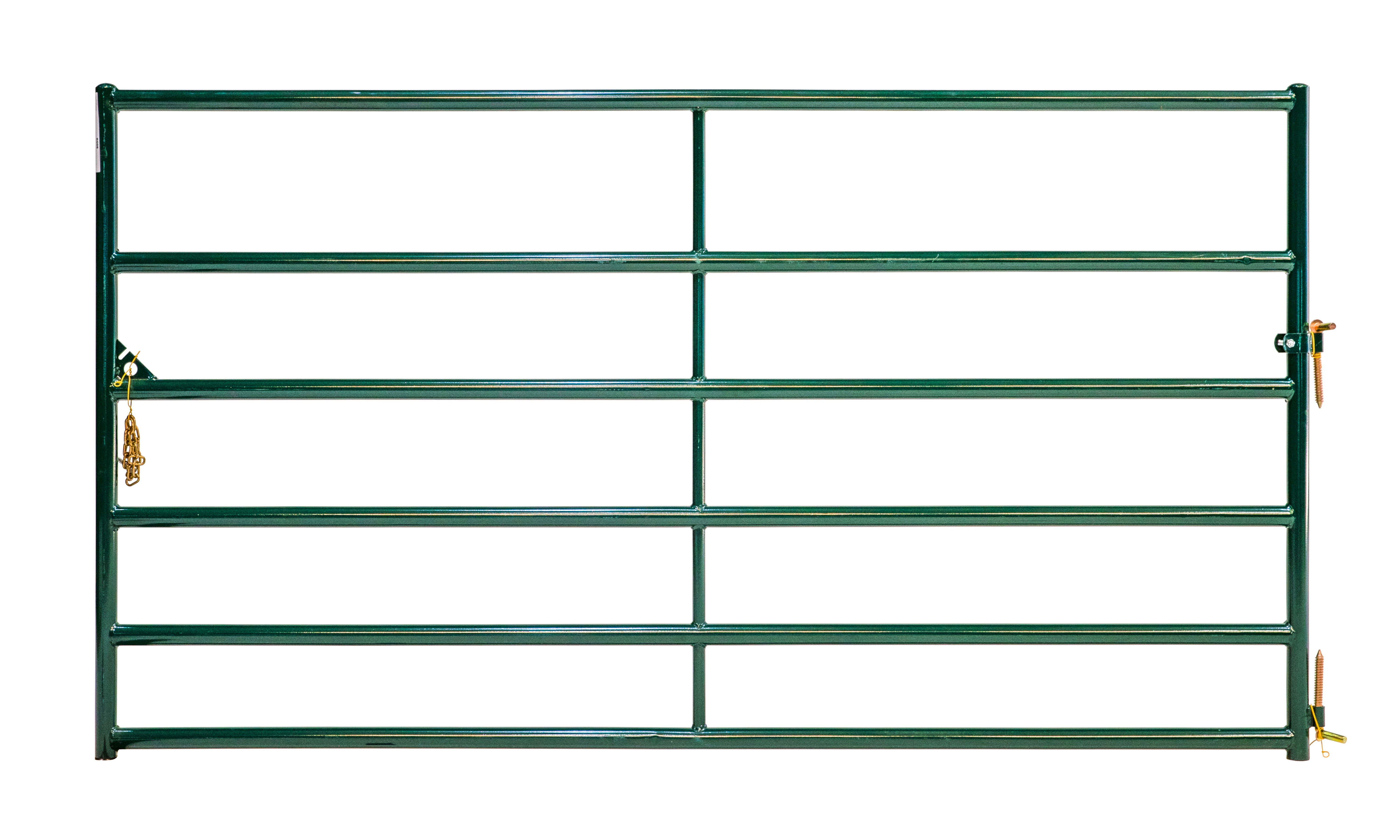 RG08GN Economy Gate, 8 ft W Gate, 50-1/2 in H Gate, 20 ga Frame Tube/Channel, 22 ga Rails, Green