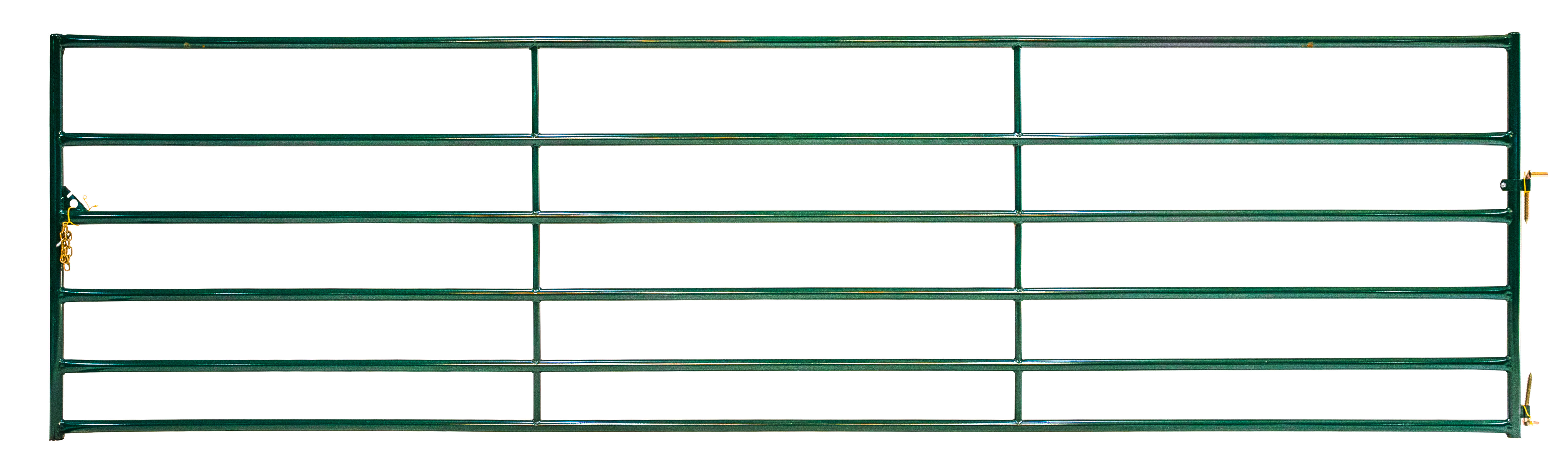 RG14GN Economy Gate, 14 ft W Gate, 50-1/2 in H Gate, 20 ga Frame Tube/Channel, 22 ga Rails, Green