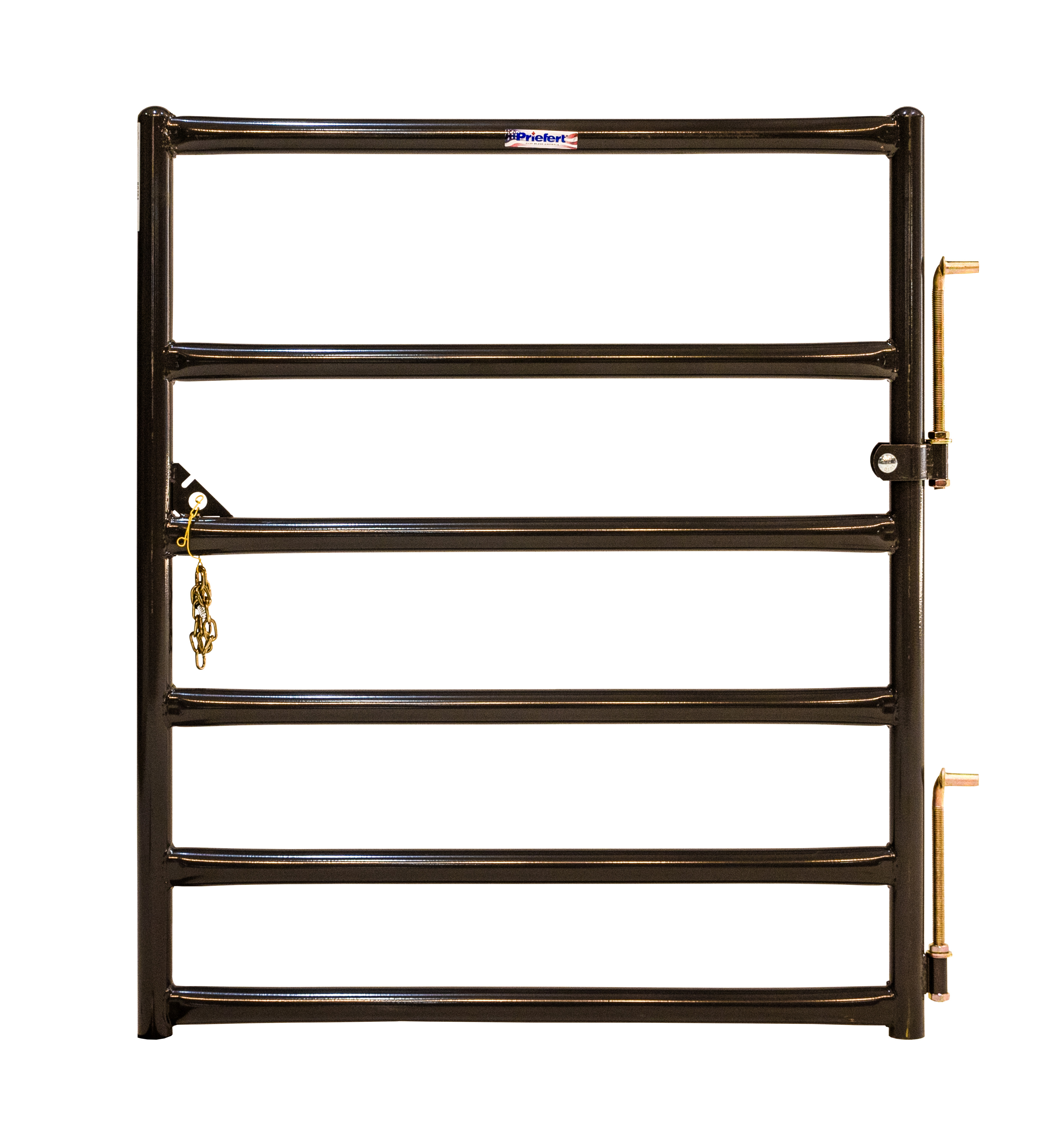 RG204GY Bull Gate, 4 ft W Gate, 16 ga Frame Tube/Channel, Steel Frame, Gray