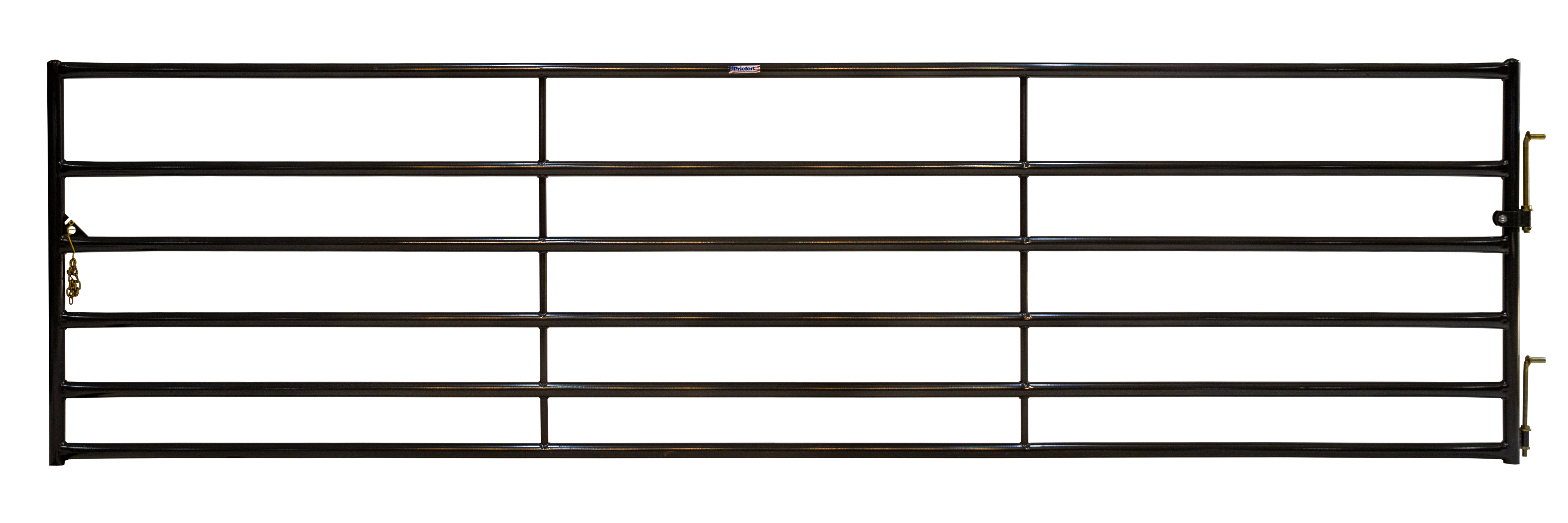 RG216BK Bull Gate, 16 ft W Gate, 50-1/2 in H Gate, 16 ga Frame Tube/Channel, Steel Frame, Black