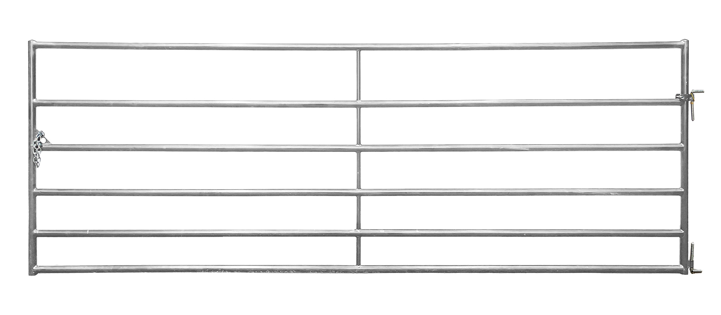 RGG04 Economy Gate, 4 ft W Gate, 50-1/2 in H Gate, 20 ga Frame Tube/Channel, 22 ga Rails, 1.66 in Mesh