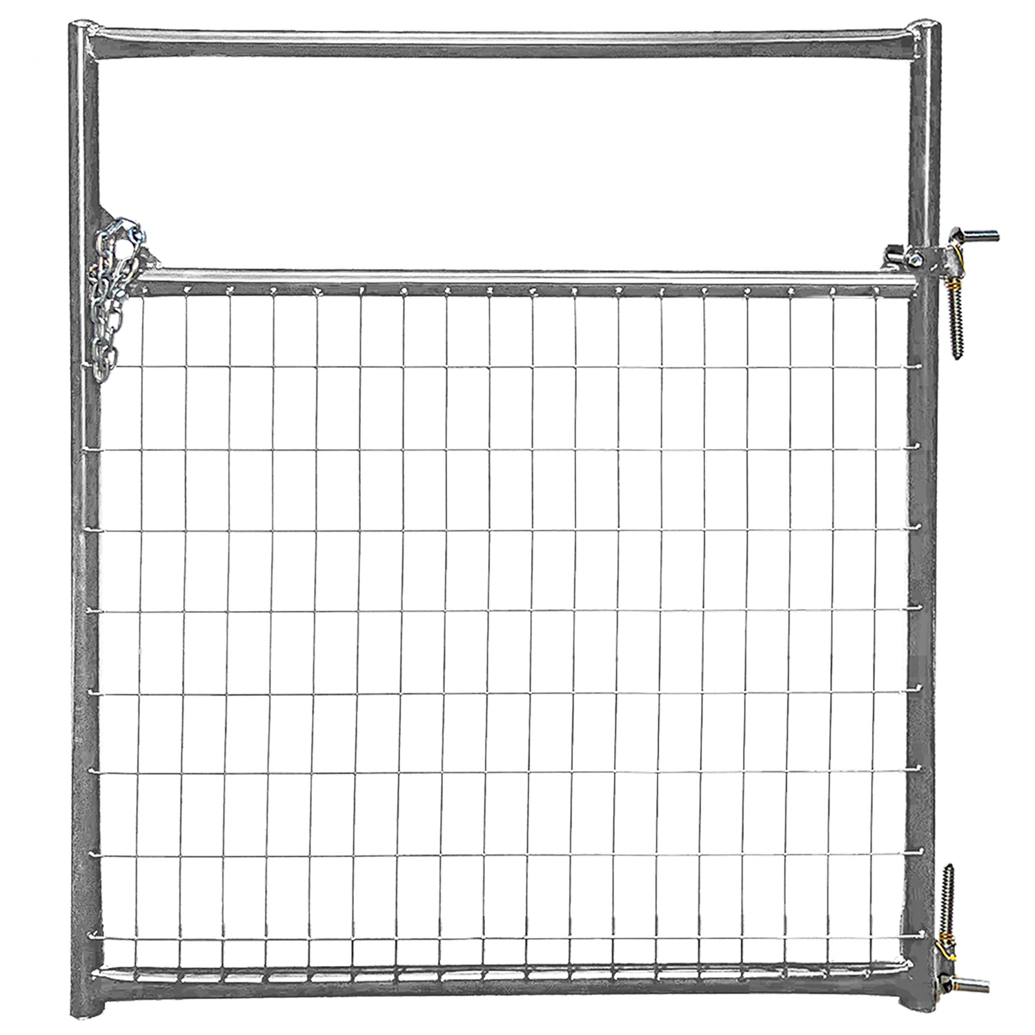 RWGG04 Series Wire-Filled Economy Gate, 4 ft W Gate, 50-1/2 in H Gate, 20 ga Frame Tube/Channel, 8 ga Mesh Wire