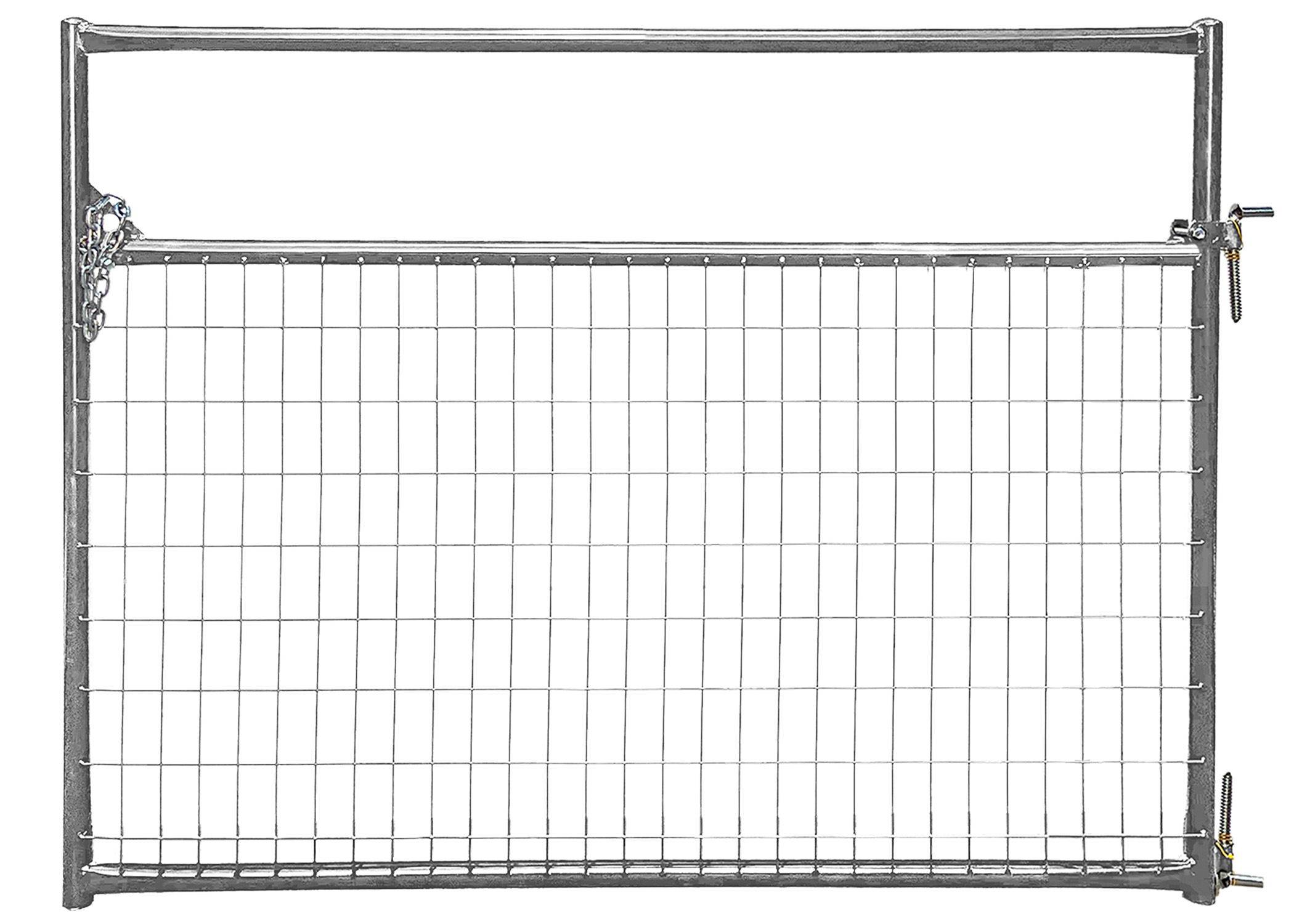 RWGG06 Series Wire-Filled Economy Gate, 6 ft W Gate, 50-1/2 in H Gate, 20 ga Frame Tube/Channel, 8 ga Mesh Wire