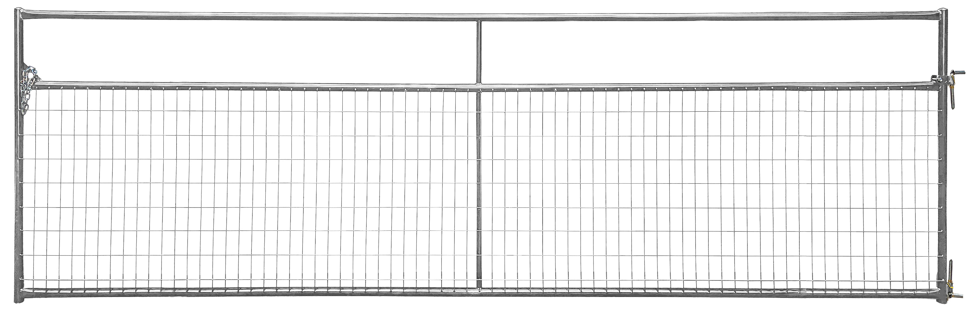 RWGG12 Series Wire-Filled Economy Gate, 12 ft W Gate, 50-1/2 in H Gate, 20 ga Frame Tube/Channel, 2 x 4 in Mesh