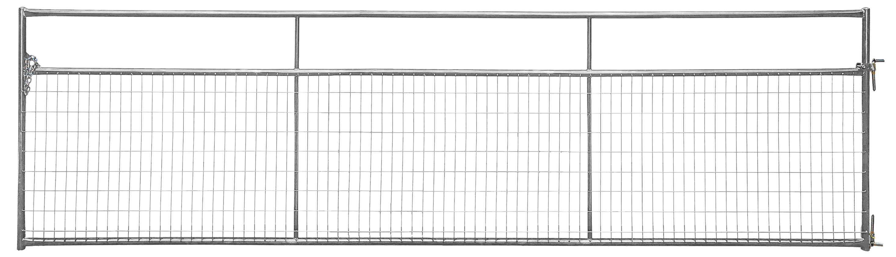 RWGG16 Wire-Filled Gate, 16 ft W Gate, 50-1/2 in H Gate, 20 ga Frame Tube/Channel, 8 ga Mesh Wire