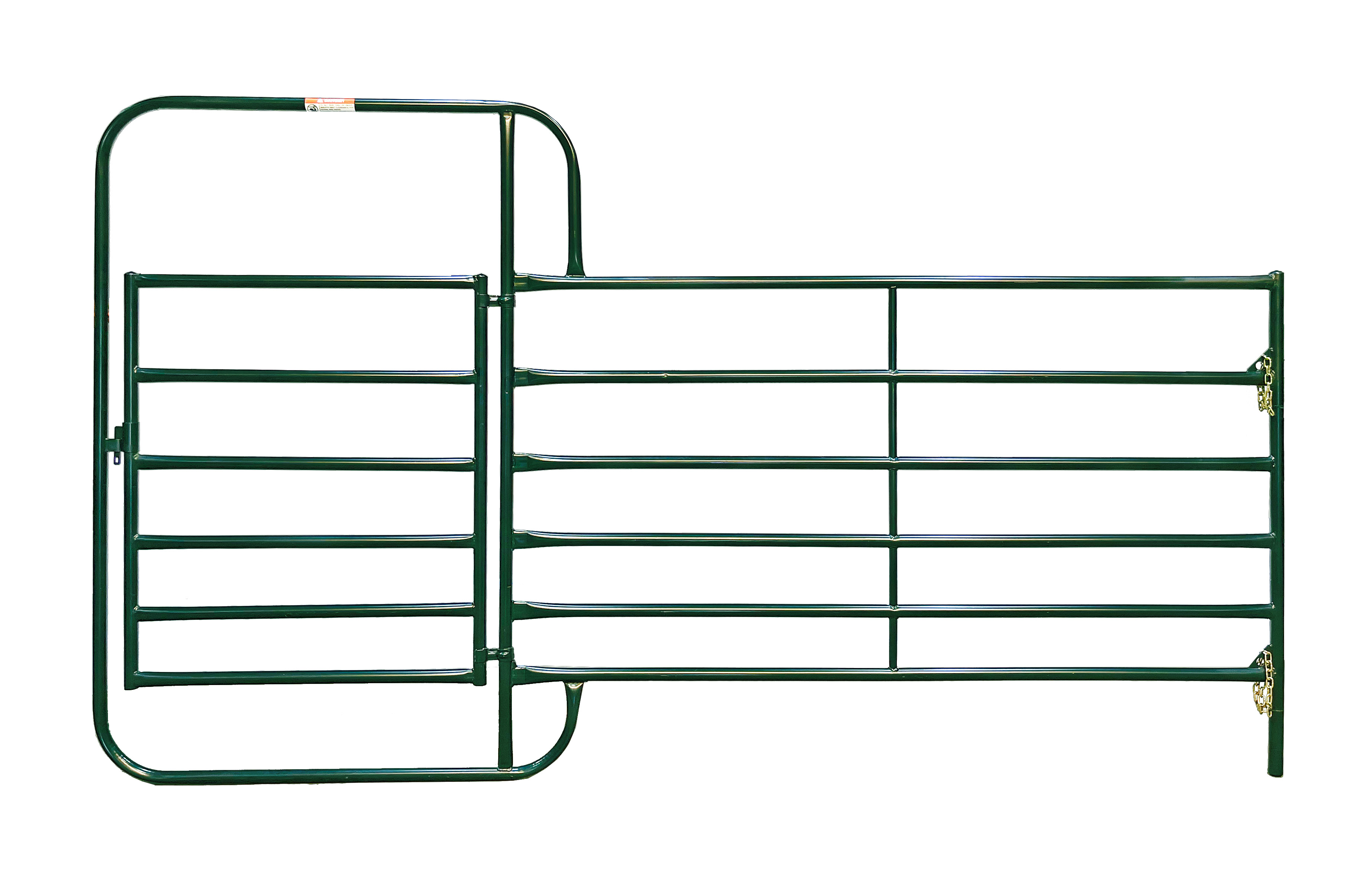 RWT10GN Economy Walk-Thru Gate, 4 ft W Gate, 80 in H Gate, 20 ga Frame Tube/Channel, 20 ga Mesh Wire