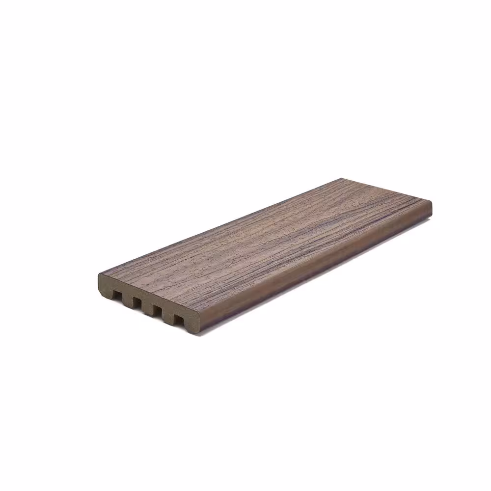 Enhance Naturals RH010616E2S01 Square-Edge Decking Board, 16 ft L, 6 in W, 1 in T, Thermoplastic/Wood, Rocky Harbor
