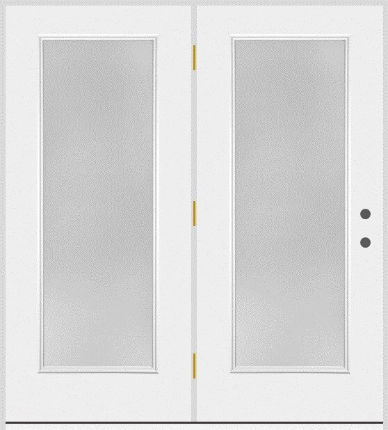 72 in x 80 in, Fullview, 1 Lite, Steel, Patio Door, Left Hand, Yellow Zinc Hinges