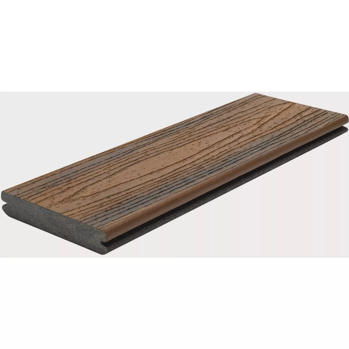 Transcend SR010620TG01 Grooved-Edge Decking Board, 20 ft L, 6 in W, 1 in T, Composite, Spiced Rum
