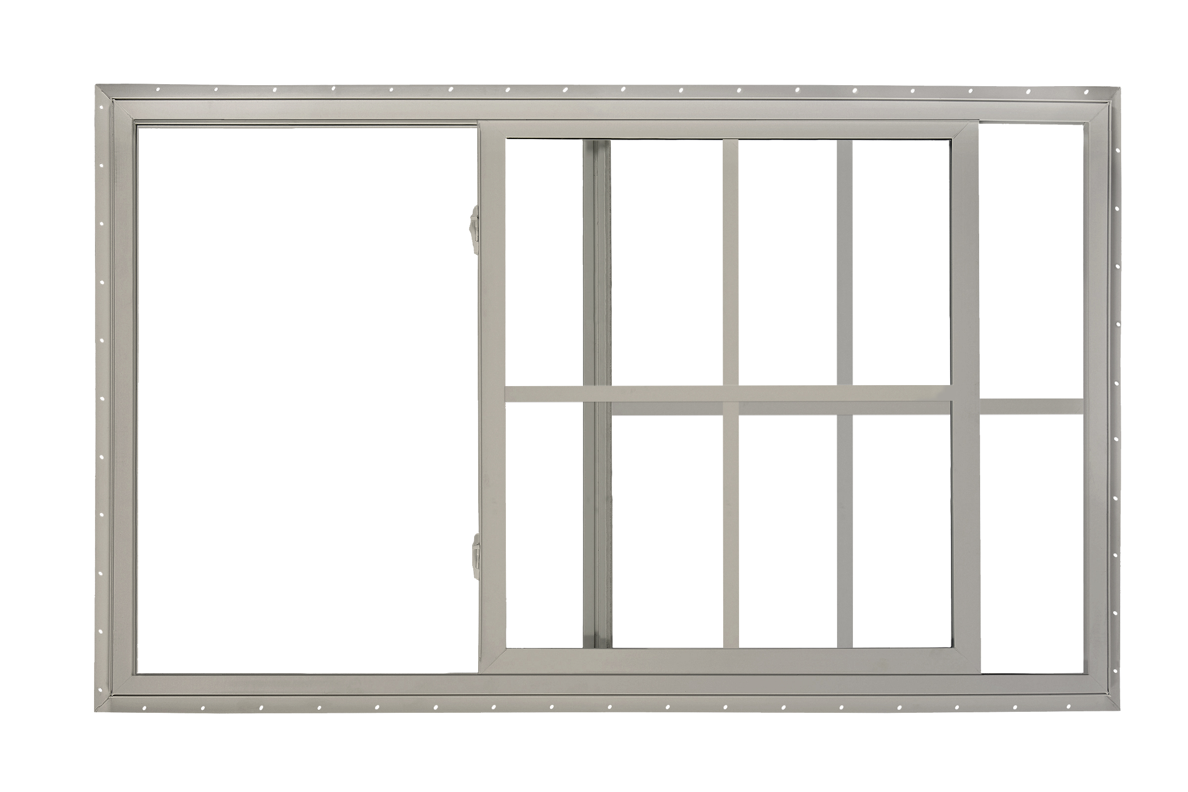 2010 5700 Series Insulated Low-E/Ultra Obscure 366 Glass 4/4 Clay Horizontal Sliding Window, Vinyl