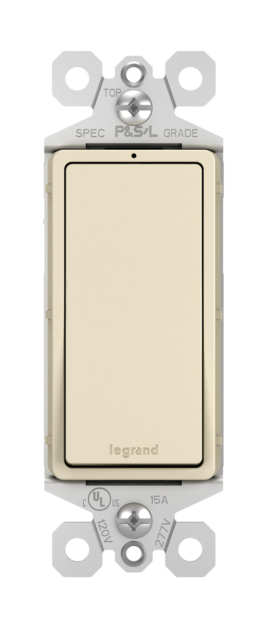 radiant TM870LASLCC10 Paddle Switch with Locator Light, 15 A, 120/277 VAC, Light Almond