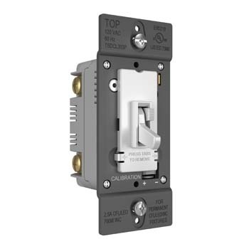 TSDCL303PWCCV6 Slide Dimmer Switch, 3 -Position, Back Wire Terminal, White