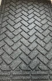 SB1001062 Door Mat, 36 in L, 24 in W, Rubber, Charcoal