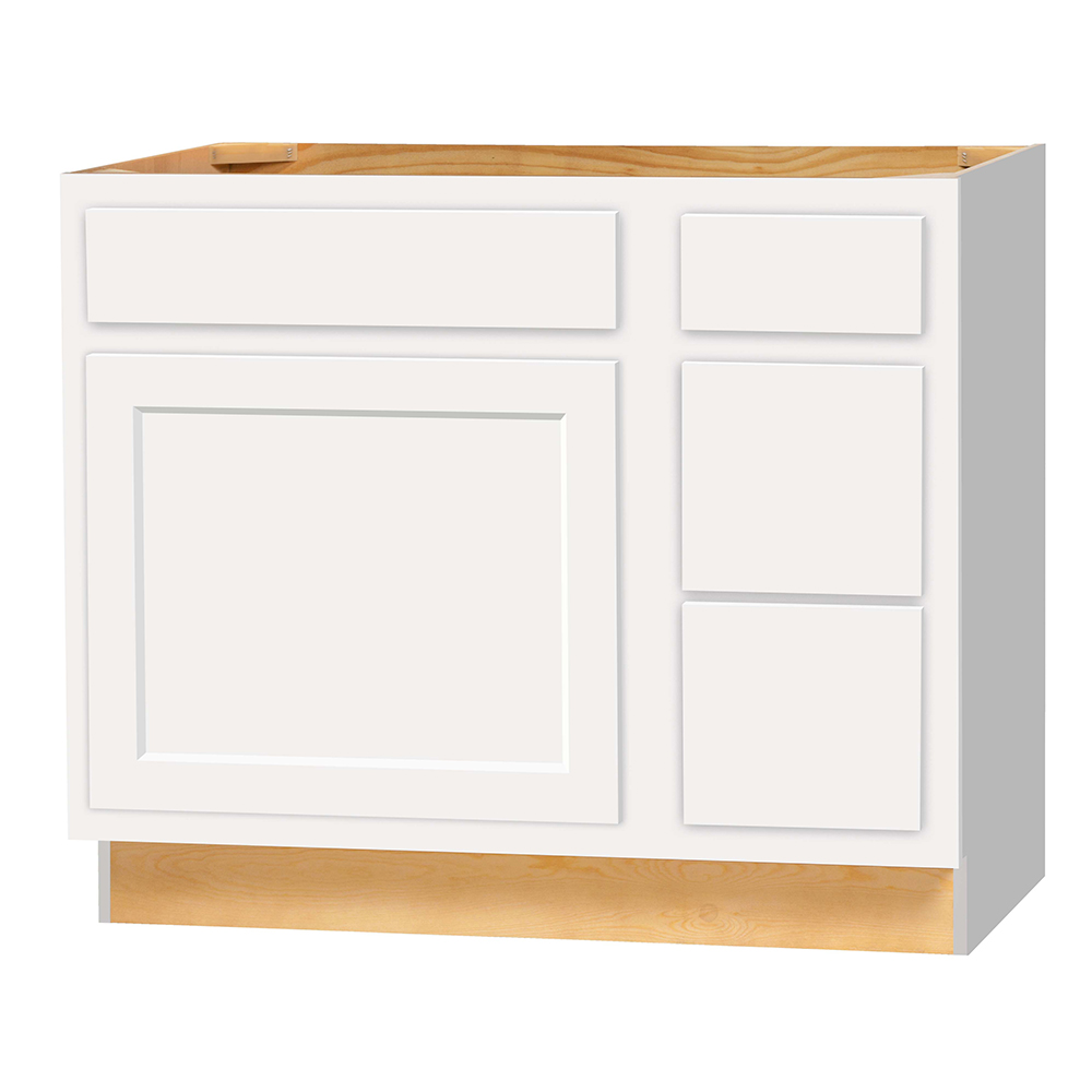Vanity Base Cabinet, 36"X34-1/2"X21" White