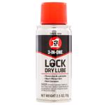 Lock Dry 120077 Lubricant, 2.5 oz, Aerosol Can, Clear