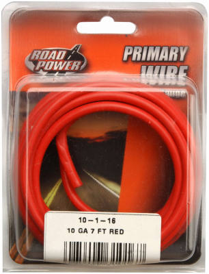 55672133/10-1-16 Electrical Wire, 10 AWG Wire, 1-Conductor, 25/60 VAC/VDC, Copper Conductor, Red Sheath
