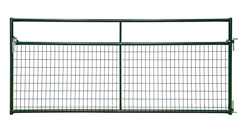 RWG16GN Wire-Filled Economy Gate, 16 ft W Gate, 50-1/2 in H Gate, 20 ga Frame Tube/Channel, 8 ga Mesh Wire