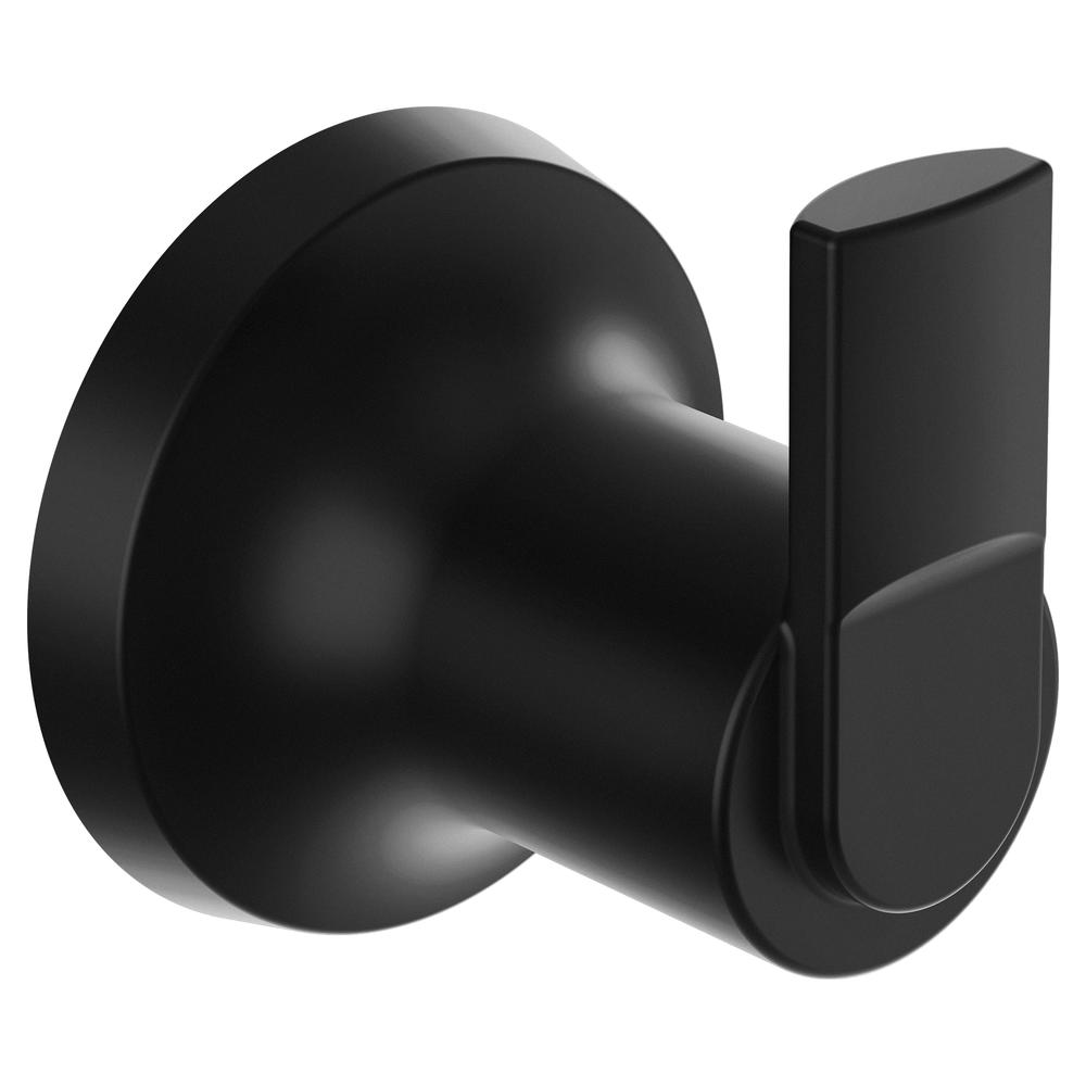 Zyla Series Y1603BL Robe Hook, 30 lb, 1-Hook, Zinc, Matte, Wall Mounting