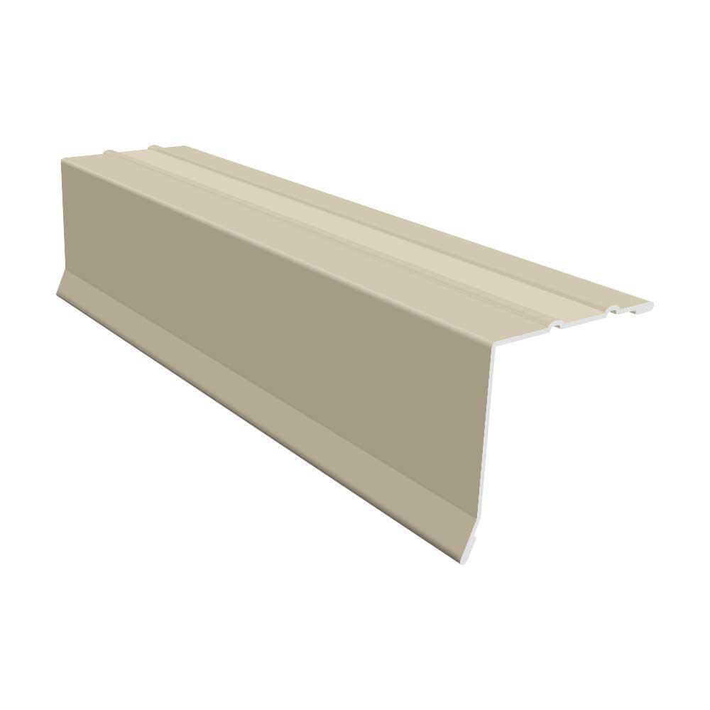 XtremeColor Series ME240-AMS Drip Edge, 2 in W, 2 in H, 10 ft L, Aluminum, 26 gauge, Style-A, Almond