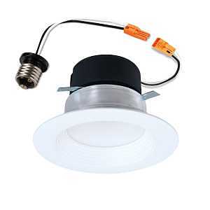 LT4 Series LT4069FS1EWHR Downlight, 8 W, 120 V, LED Lamp, Plastic, Matte