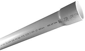 PVC 04030B 0600 Pressure Pipe, 3 in, 20 ft L, SCH 40, 260 psi, White