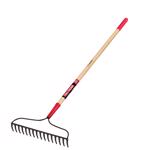 R-16AM-E Welded Bow Rake, 16-Tine, Steel Tine, 54 in L Handle