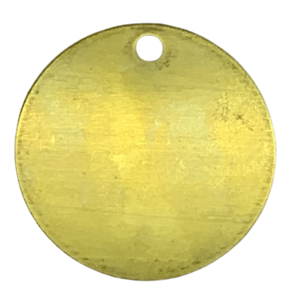 KB148 LG Key Tag, 1-3/8 in Dia, Round, Brass, 100 pc Box