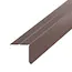 PrimeSource REG112BRN Drip Edge, 1-1/2 in W, 1-1/2 in H, 10 ft L, Steel, 32 gauge, Style-A, Brown
