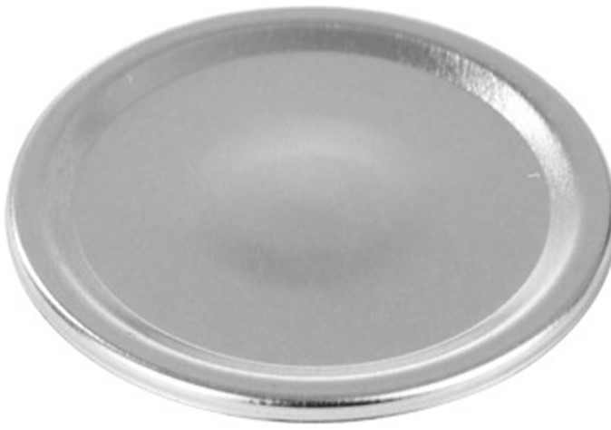 CCCL-012-WM Canning Jar Lid, Steel, Silver Cap/Lid
