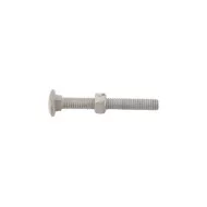 HD32040RP Carriage Bolt w/ Nut, 3/8 in Thread x 3 in L, Coarse, Steel, Galvanized