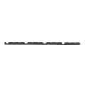 6451699 Classic Rib Outside Closure Strip, 36 in L, 1 in W, 1-1/2 in H, Polyethylene Foam, Dark Gray