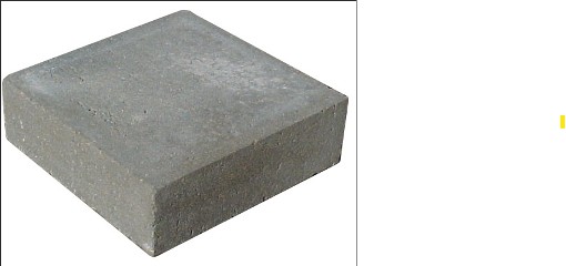 Concrete Pad, 4 in H, 12 in W, 12 in L, Grey