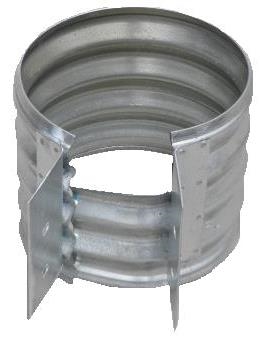 24B-09 Connecting Band, 24 in Dia, 16 ga, Galvanized Steel