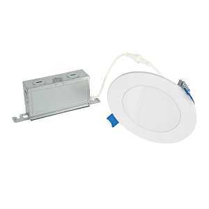 HLB Lite Series HLBSL406FS5 Canless Downlight, 8.3, 8.5 W, 120 V, LED Lamp, Plastic, White, Matte