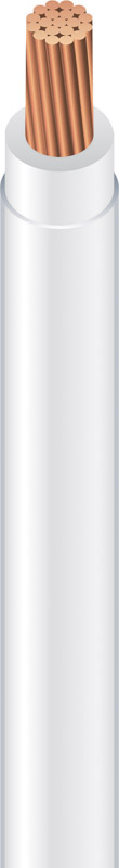 20500502 1000 ft. Building Wire, THHN Stranded, 4/1, White