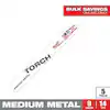 The Torch 48-00-5787 Reciprocating Saw Blade, 1 in W, 9 in L, 14 TPI, Bi-Metal Cutting Edge, 5 Pack