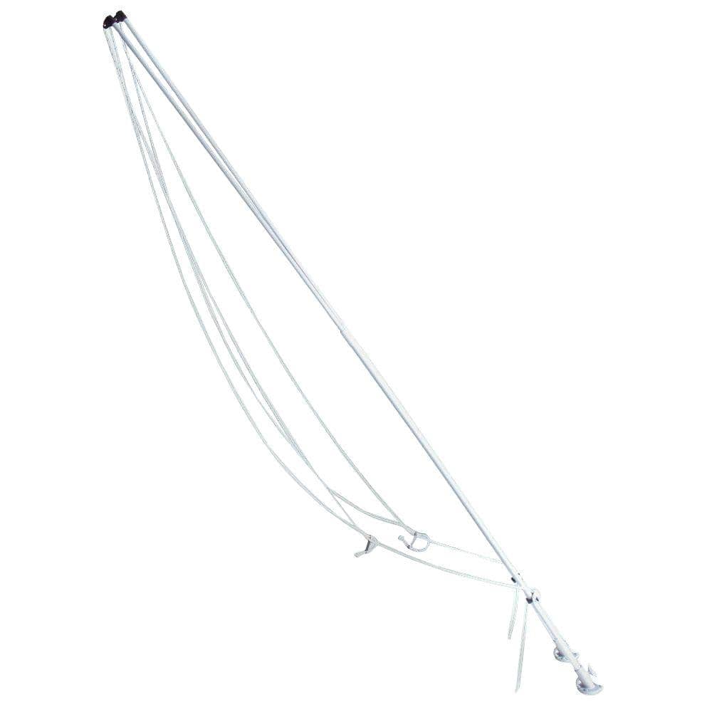 MW12SDTAP Mooring Whip System Kit, 12 ft L, Fiberglass, 17 to 20 ft L Boat, Bolt Mounting