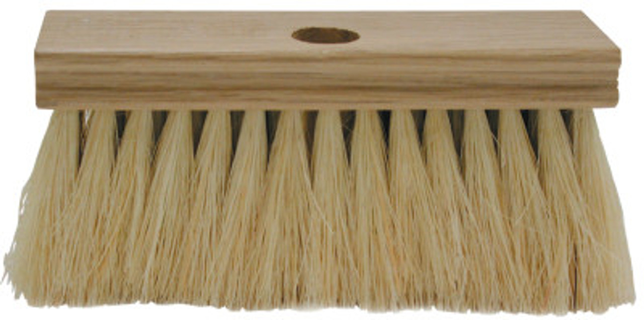 196-T Roofing Brush, Threaded Wood Block, 7 in L, 2-1/2 in W, 2-1/2 in H, Tampico Fiber Bristles