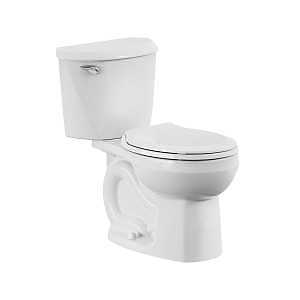 736DA101.020 Complete Toilet, Round Front Bowl, 1.28 gpf Flush, 12 in Rough-In, 15 in H Rim, White