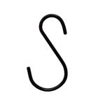 7035924 S Extender Hook, 3-1/2 in H, Steel, Black, Hanging