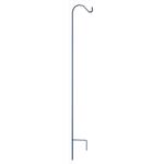 7035905 Single Crook Plant Hook, 64 in H, Steel, Black, Powder-Coated, Hanging