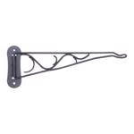 7036129 Swivel Plant Hook, 10 in H, Steel, Black, Powder-Coated, Wall