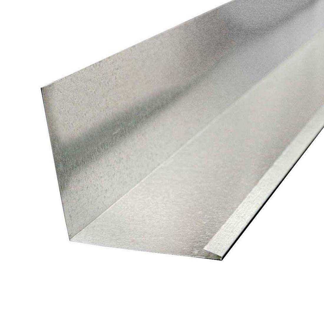 TB6111212T Turnback Flashing, 10 ft L, 11-1/2 in W, 6 in H, 1/2 in Turn, Galvanized Steel, 32 ga